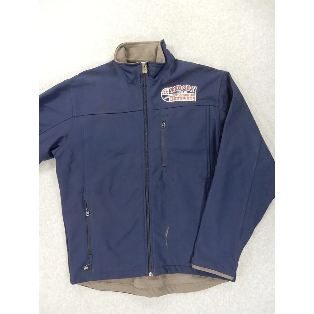 Boston Red Sox World Series Soft‎ Shell Dugout Jacket (Men's Medium) Blue